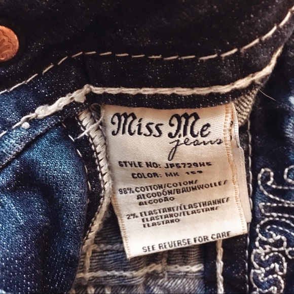 Miss Me Embellished Mini Shorts Bling Embroidery - Picture 7 of 7